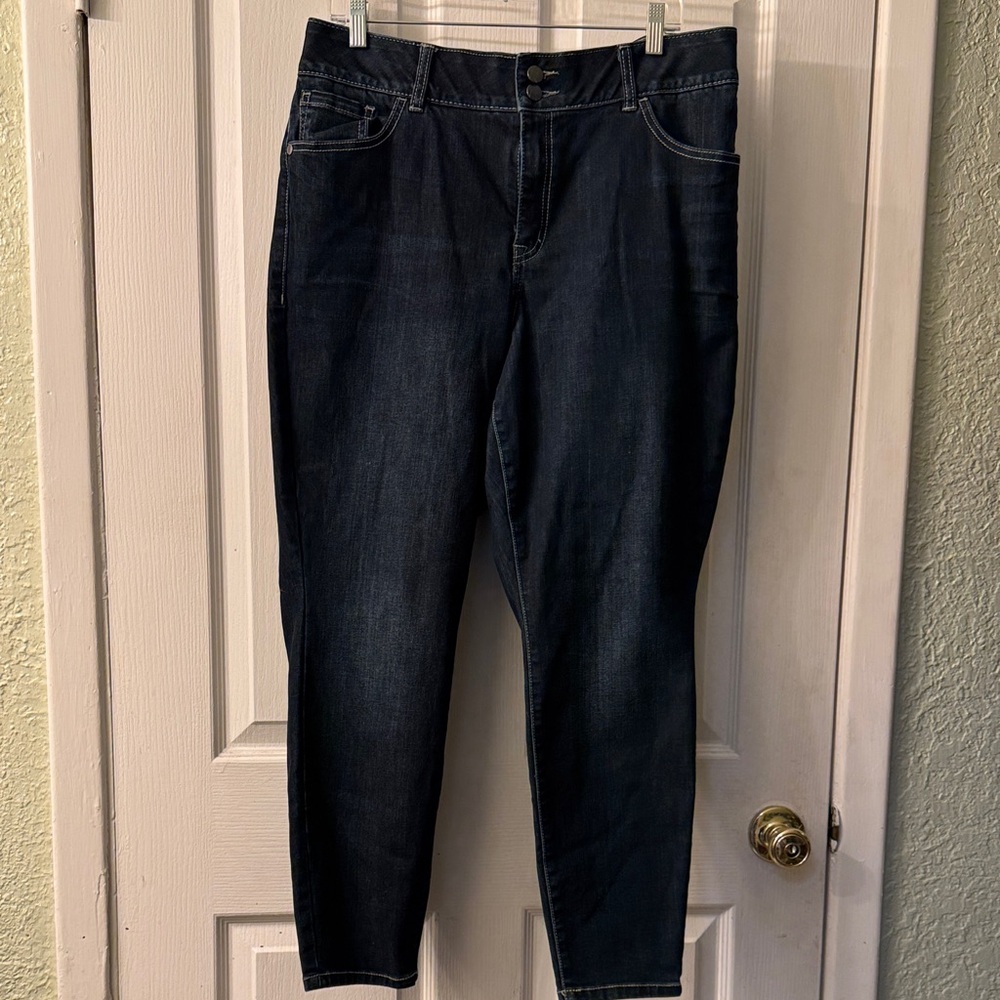 Lane Bryant Dark Indigo Women's skinny jeans size 18 short